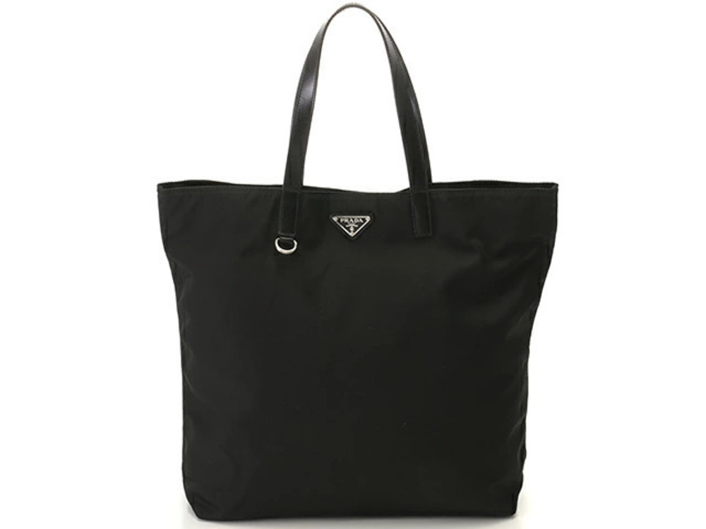 Prada Tote Tessuto Saffiano bag black leather
